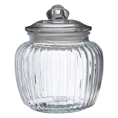 Ribbed Glass Storage Jar 1300ml | Abbie