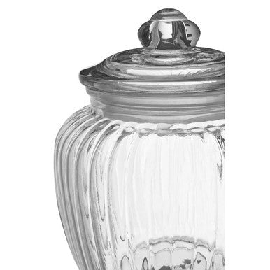 Ribbed Glass Storage Jar 1300ml | Abbie