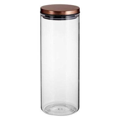 Freska Glass Storage Jar with Rose Gold Lid  1600ml