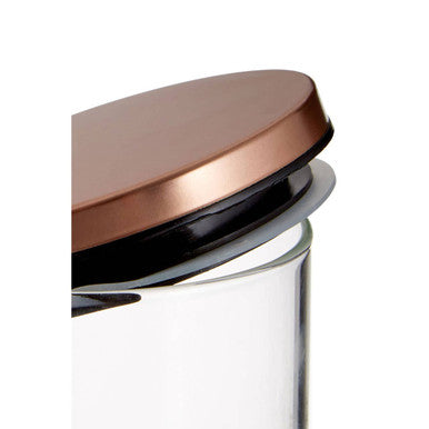 Freska Glass Storage Jar with Rose Gold Lid  1600ml