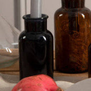 Black Glass Reagent Bottle | Apothecary