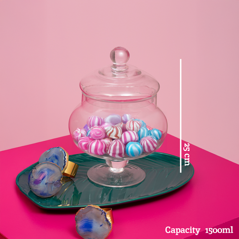 Clear Glass Candy Small Storage Jar | Olivia