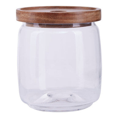 Glass Storage Jar with Acacia Lid 860 Ml | Tromso