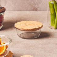400Ml Glass Container with Bamboo Lid | Freska