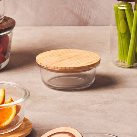 620Ml Glass Container with Bamboo Lid | Freska