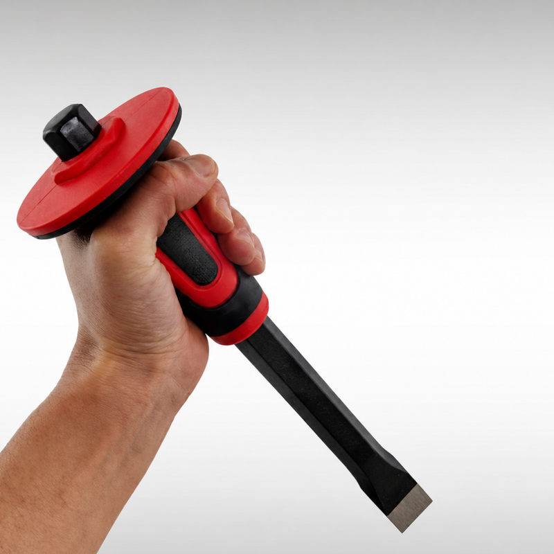 300 x 25mm Cold Steel Brick Chisel with Hand Guard