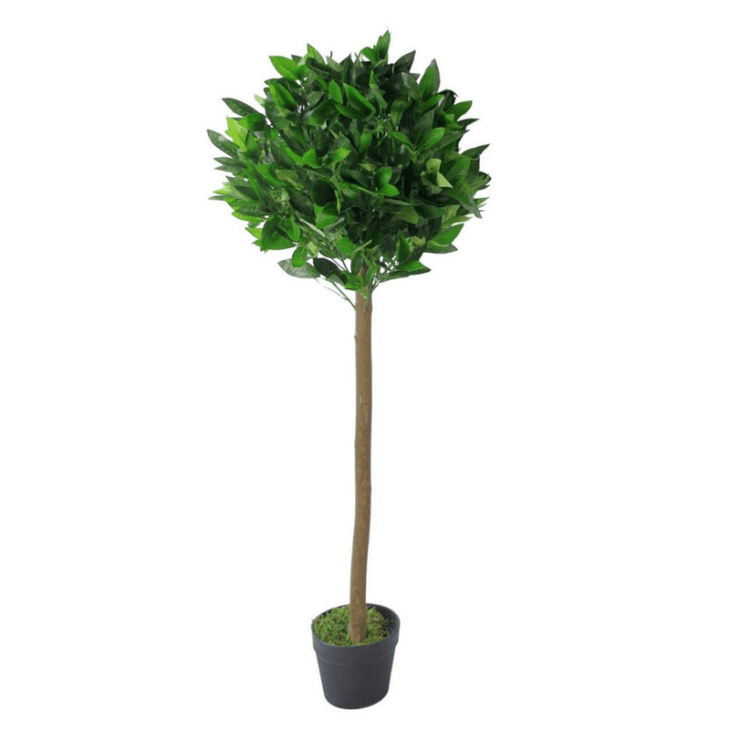 120cm Leaf Design UK Artificial Realistic Bay Laurel Topiary Ball Tree - InStock