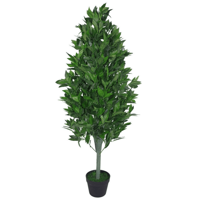 120cm Leaf Realistic Artificial Bay Cone Laurel Topiary - InStock