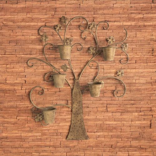 120CM RUSTY TREE DECORATION WALL PLANTER - InStock