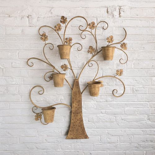 120CM RUSTY TREE DECORATION WALL PLANTER - InStock