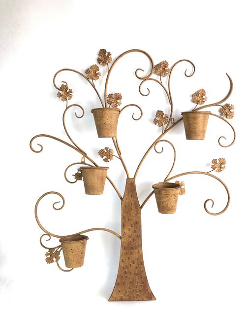 120CM RUSTY TREE DECORATION WALL PLANTER - InStock