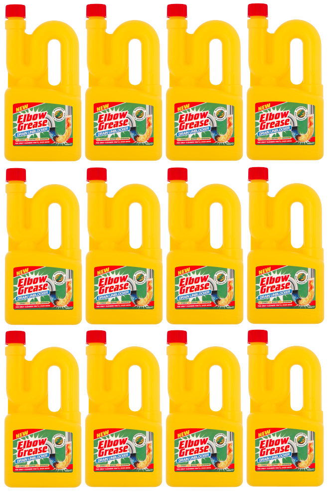 12 x Elbow Grease Drain Unblocker - 750Ml