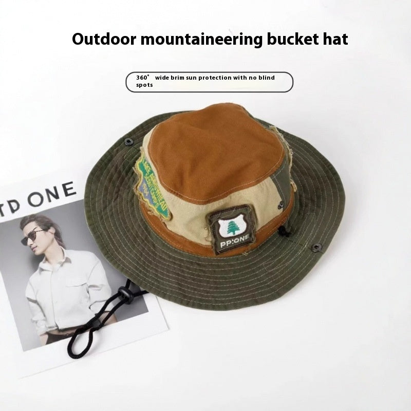 Women's Casual Retro Patch Foldable Fisherman Hat