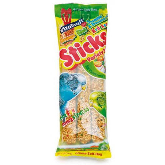 Vitakraft Budgie Kräcker® Orange/kiwi/banana Sticks 3 Pack - Case of 7