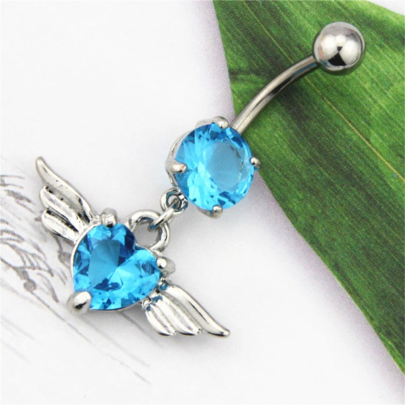 Heart-shaped Belly Button Puncture Human Body Jewelry