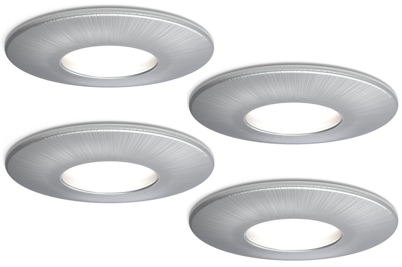 4lite IP20 GU10 Fire-Rated Downlight - Satin Chrome