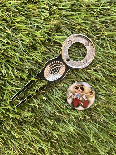 Metal Golf Ball Marker & Divot Repair Tool – Silver