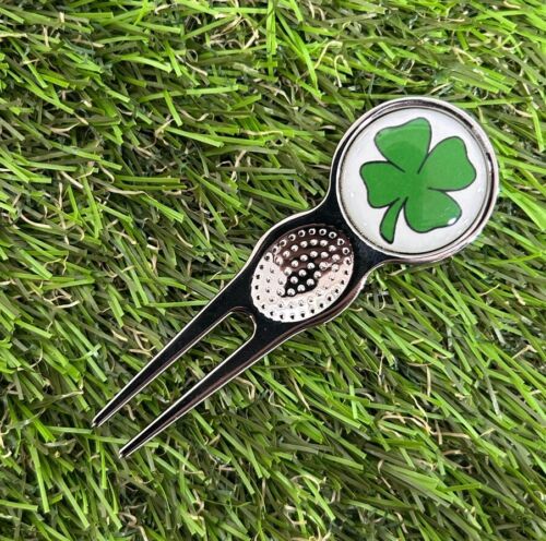 Metal 4 Leaf Clover Golf Ball Marker & Divot Repair Tool