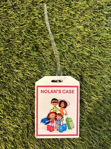 Custom Acrylic Luggage Tag with Name & Address ID Personalised