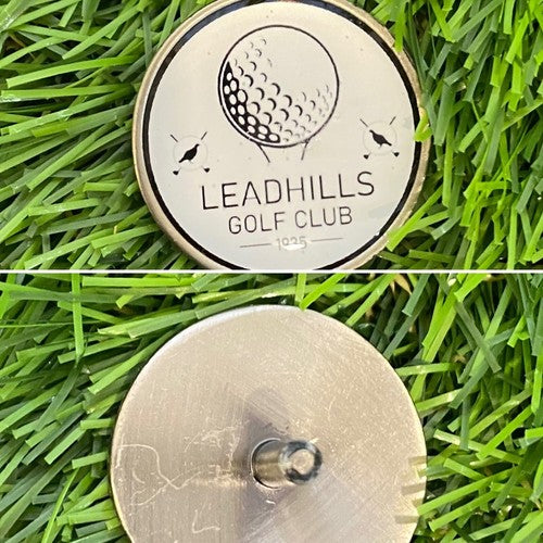 5 Custom Solid Brass Spike Golf Ball Markers – Personalised Gift Set