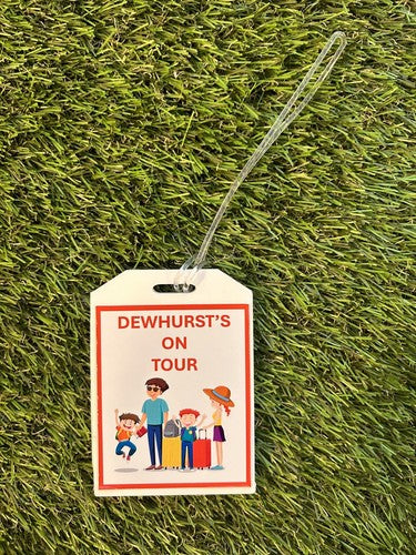Custom Acrylic Luggage Tag with Name & Address ID Personalised