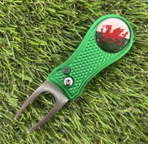 Welsh Dragon Golf Ball Marker & Retractable Divot Tool