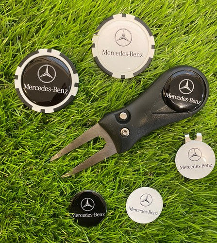Mercedes Golf Magnetic Divot Tool Set with Markers & Chips