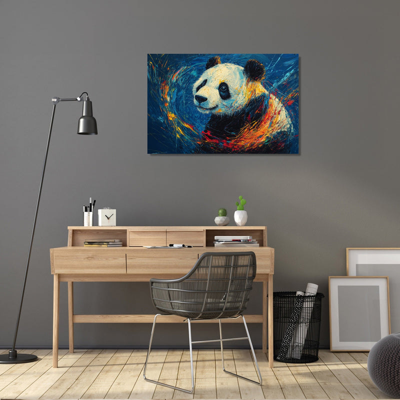 Vivid Panda Canvas