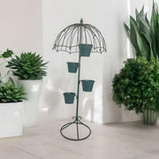 130CM BLUE METAL GARDEN PLANTER - InStock