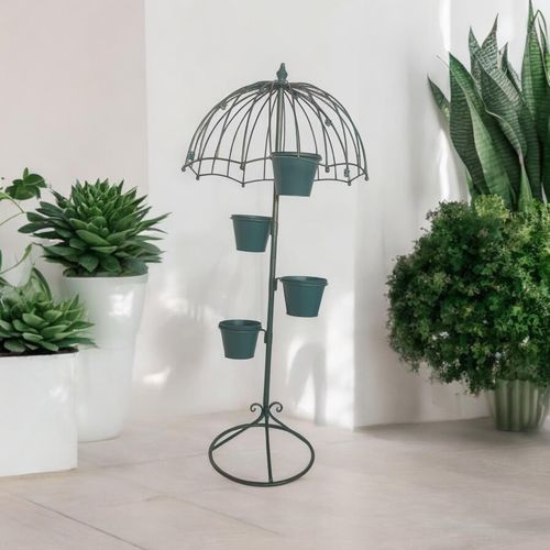 130CM BLUE METAL GARDEN PLANTER - InStock