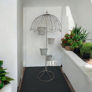 130CM CREAM METAL GARDEN PLANTER - InStock