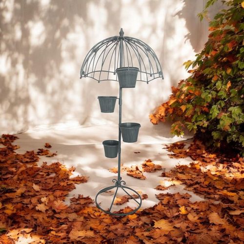 130CM GREY METAL GARDEN PLANTER - InStock