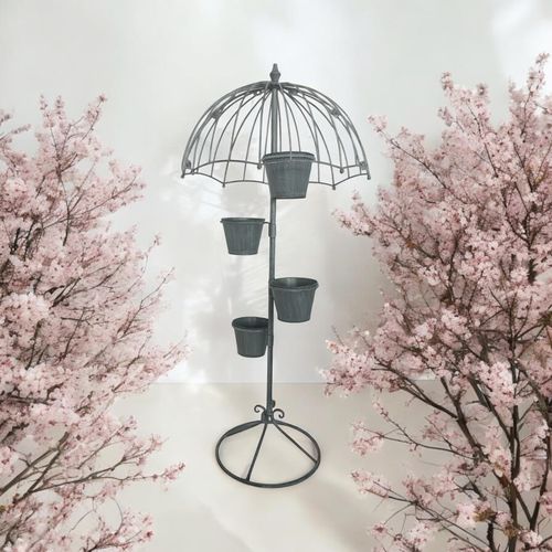 130CM GREY METAL GARDEN PLANTER - InStock