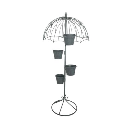 130CM GREY METAL GARDEN PLANTER - InStock