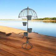 130CM GREY METAL GARDEN PLANTER - InStock