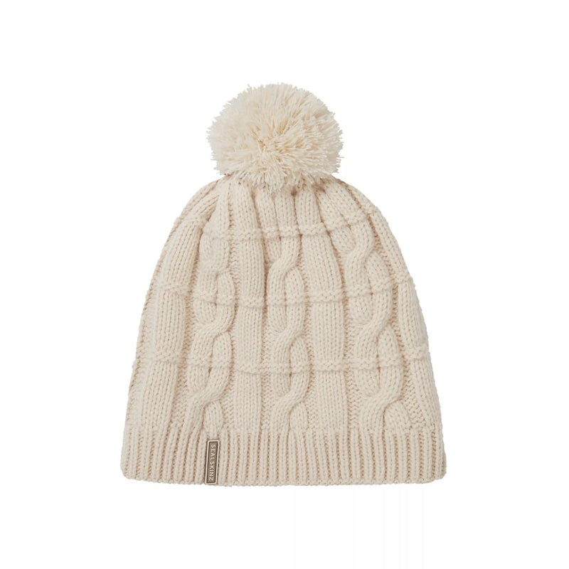 Mens & Ladies Waterproof Cold Weather Cable Knit Bobble Hat