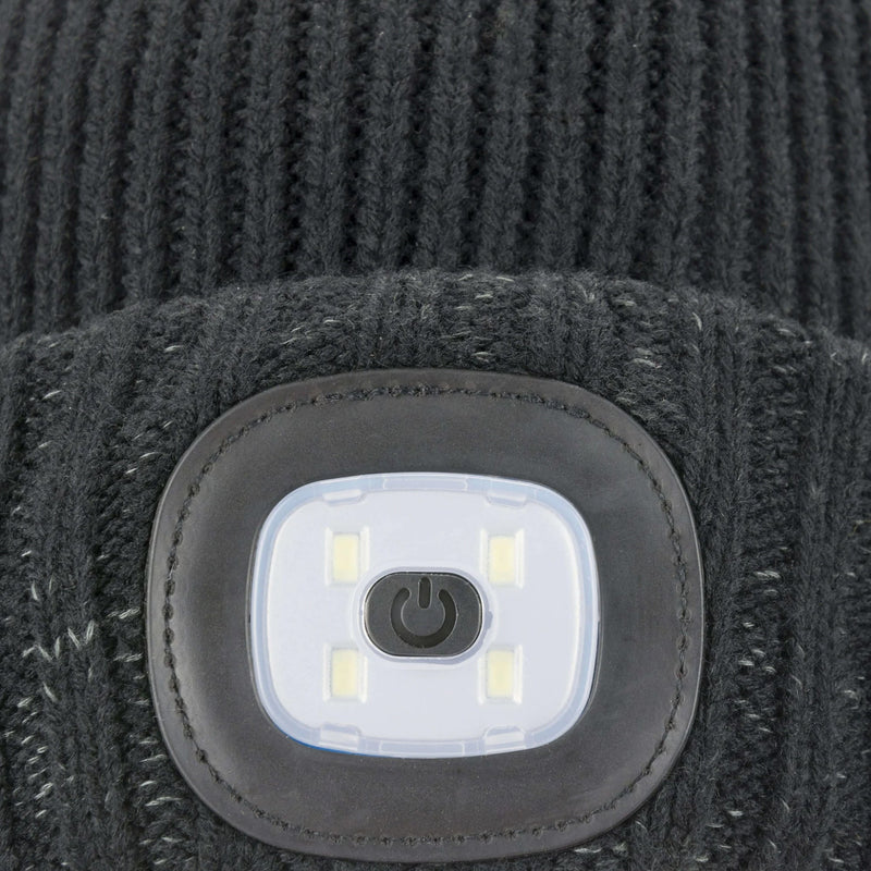 Waterproof Cold Weather LED Roll Cuff Beanie for Men and Women