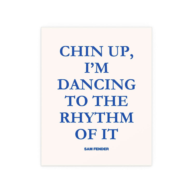 Sam Fender - Chin Up (Blue + Off-white)