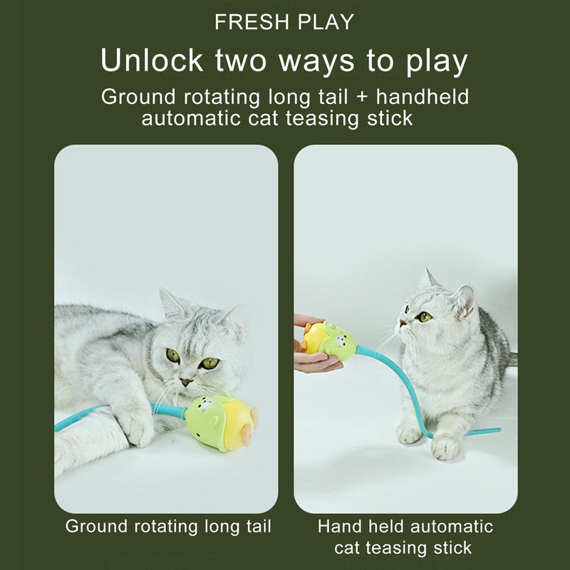 Cat Boredom And Automatically Rotates Rubber Resistant Toy