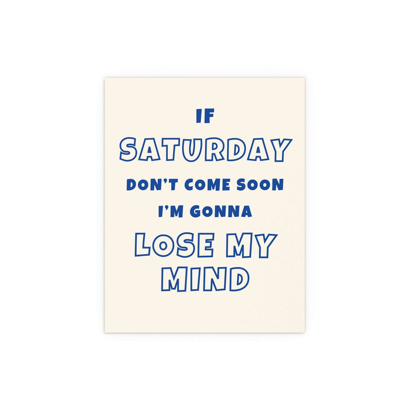 Sam Fender - Saturday (Off-white & Blue)