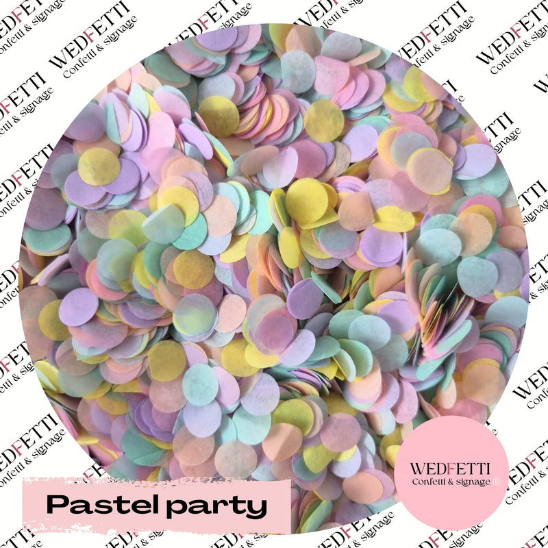 Biodegradable Slow falling paper Confetti - pastel party mix bulk bag 500g