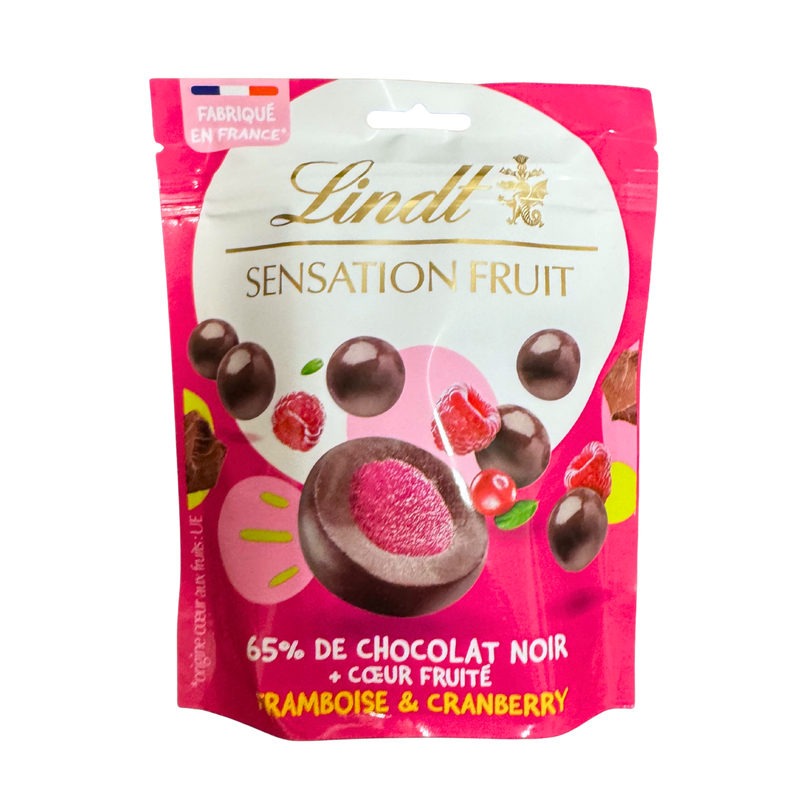 Lindt Sensations Raspberry & Cranberry Chocolate Fruit 150g