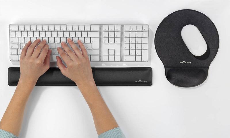 Durable ERGOTOP Soft Touch Mouse Mat with Gel Support Wrist Rest Pad | Grey