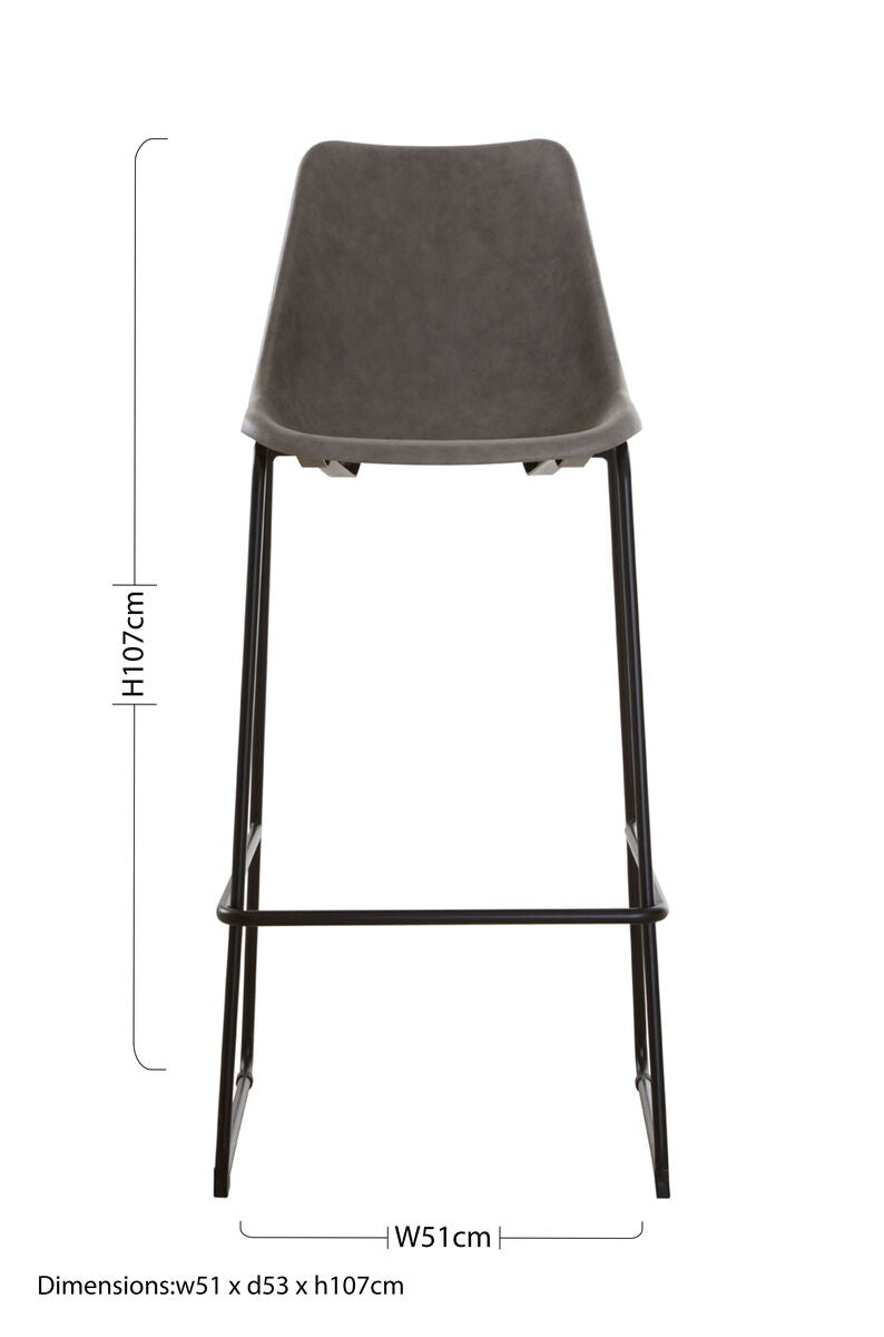Ash Bar Chair with Angled Legs | Dalston