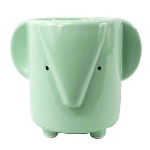 13cm Ceramic Blue Elephant Planter - InStock