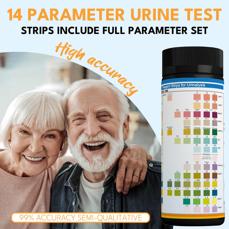 14-URS Reagent Test Strips 120 ct – Urinalysis & UTI Detection, At-Home Use (60s Results)