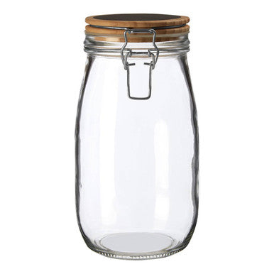 Glass Storage Jar with Wooden Lid 1500 Ml | Appert