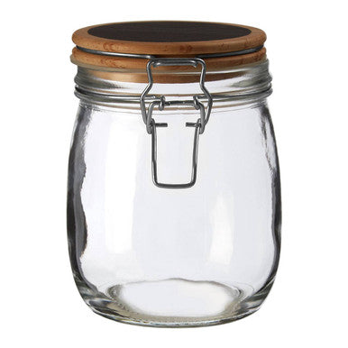 Glass Storage Jar with Wooden Lid 750 Ml | Appert