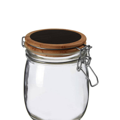 Glass Storage Jar with Wooden Lid 750 Ml | Appert