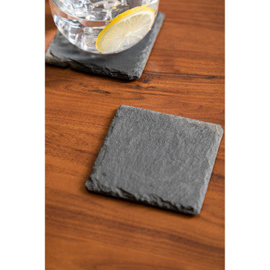 Preto Set of Four Square Coasters | Slate